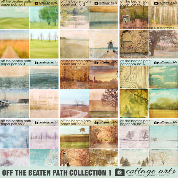 Off the Beaten Path Collection 1 Digital Art - Digital Scrapbooking Kits