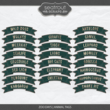 Zoo Days Animal Tags