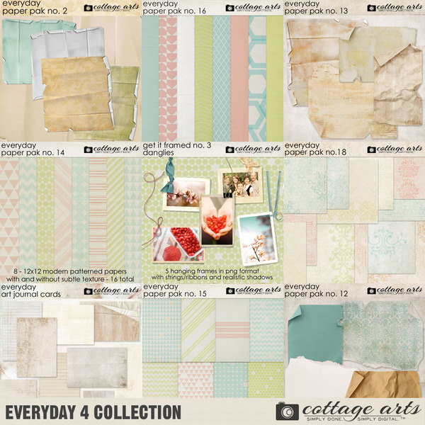 Everyday 4 Collection Digital Art - Digital Scrapbooking Kits