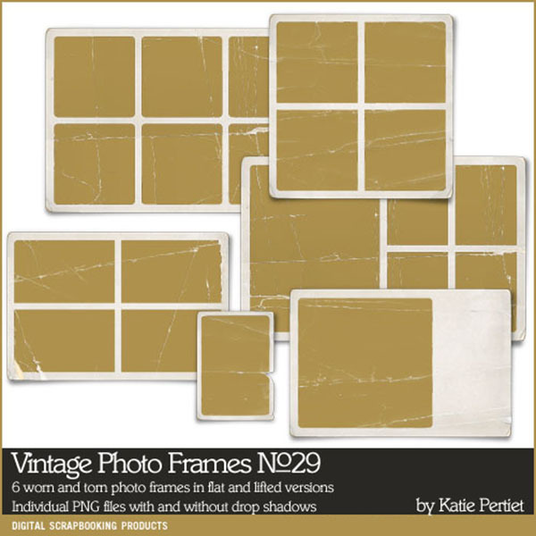 Vintage Photo Frames No. 29 Digital Art - Digital Scrapbooking Kits