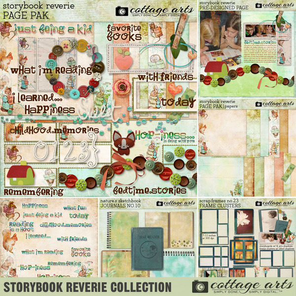 Storybook Reverie Collection Digital Art - Digital Scrapbooking Kits