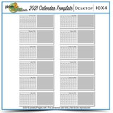 2021 10x4 Blank Calendar Template