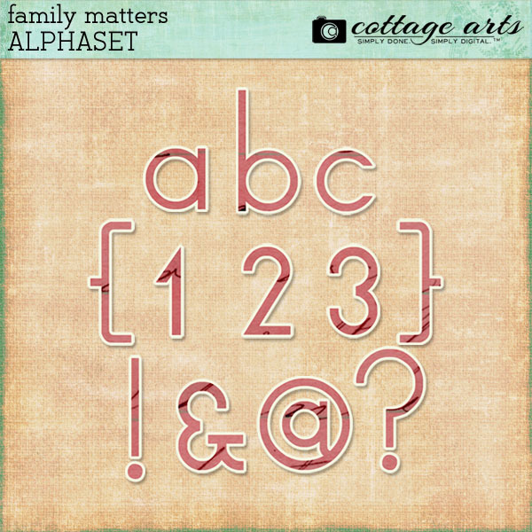 Family Matters AlphaSet Digital Art - Digital Scrapbooking Kits