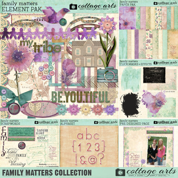 Family Matters Collection Digital Art - Digital Scrapbooking Kits