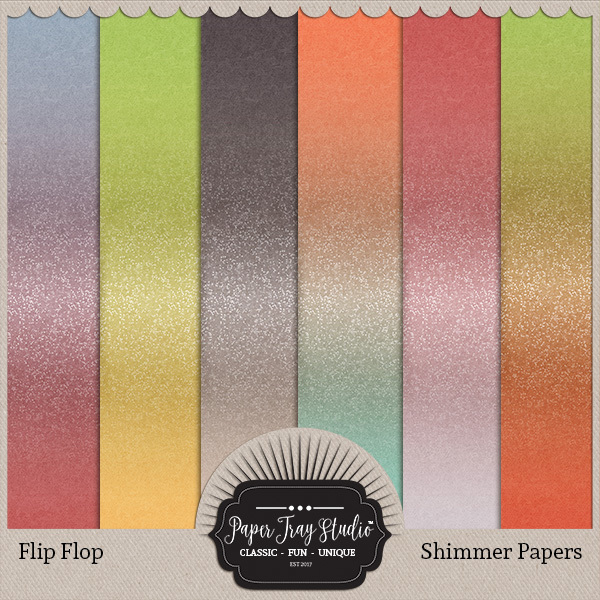 Flip Flop Shimmer Papers Digital Art