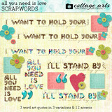 All You Need is Love Scrap.Words