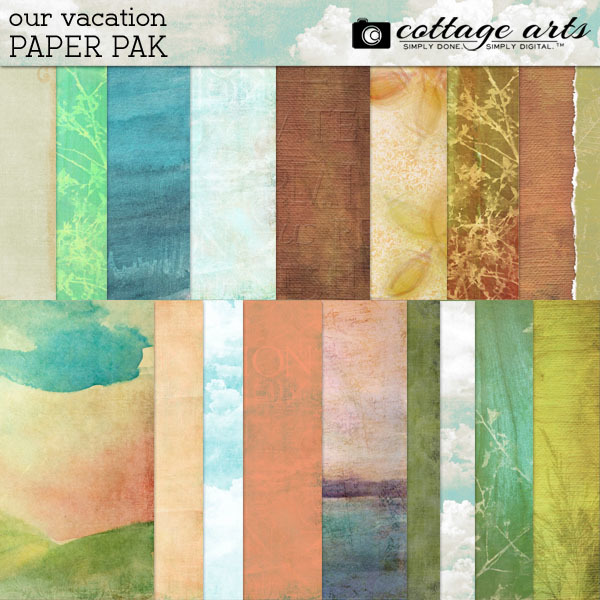 Our Vacation Paper Pak Digital Art - Digital Scrapbooking Kits