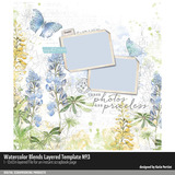 Watercolor Blends Layered Template No. 03