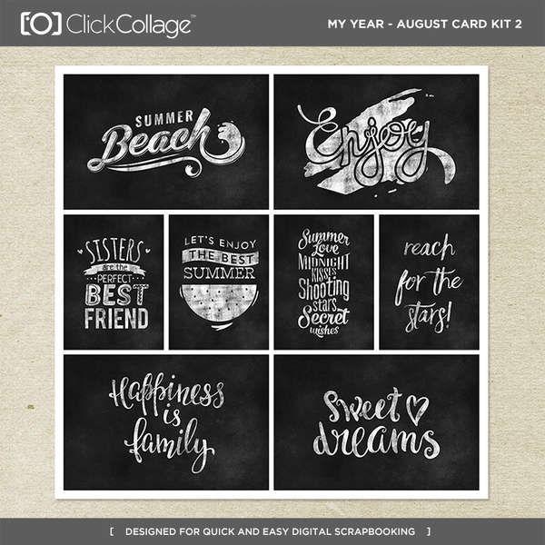 My Year - August Card Kit 2
