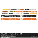 Vintage Halloween Sentiment Tapes No. 01
