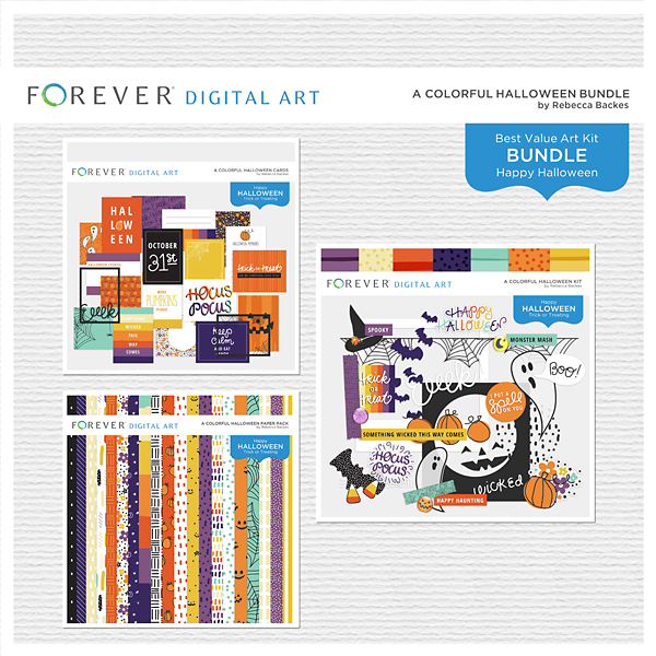 A Colorful Halloween Bundle Digital Art - Digital Scrapbooking Kits