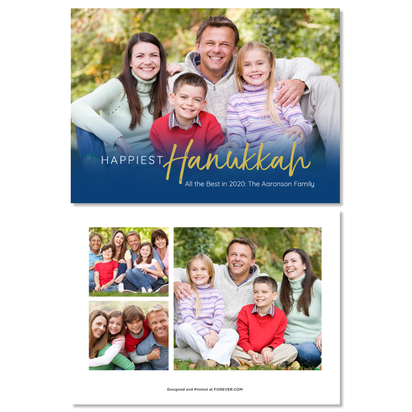 Hanukkah Script Blue