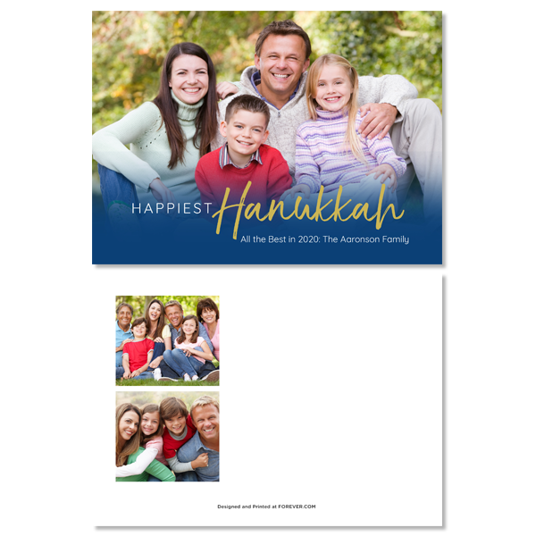 Hanukkah Script Blue