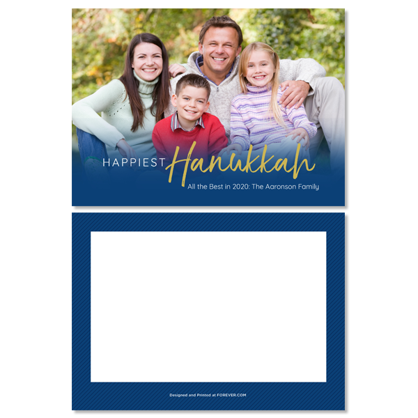 Hanukkah Script Blue