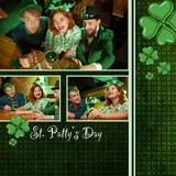 St Patricks Day 12x12 Page Print Templates