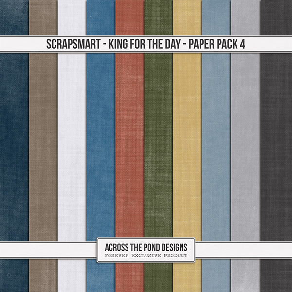 King For A Day Paper Pack 4 Digital Art - Digital Scrapbooking Kits