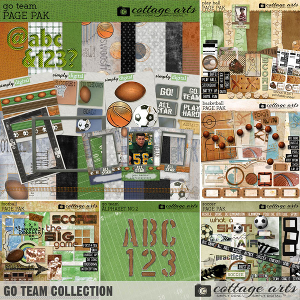 Go Team Collection Digital Art - Digital Scrapbooking Kits