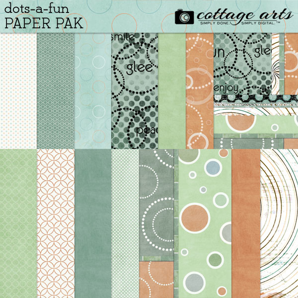 Dots-a-Fun Paper Pak Digital Art - Digital Scrapbooking Kits