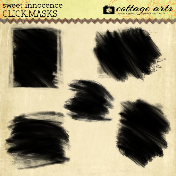 Sweet Innocence Click.Masks Digital Art - Digital Scrapbooking Kits