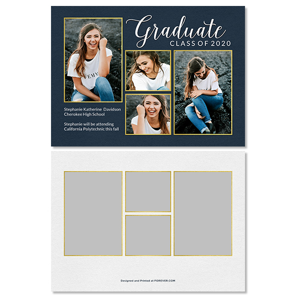 Navy Script Graduation