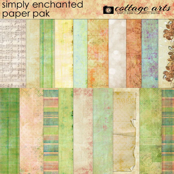 Simply Enchanted Paper Pak Digital Art - Digital Scrapbooking Kits