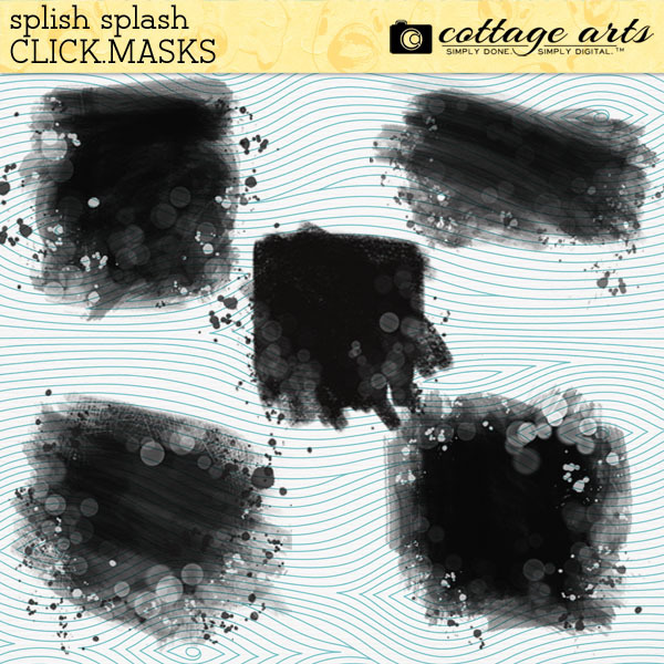 Splish Splash Click.Masks Digital Art - Digital Scrapbooking Kits