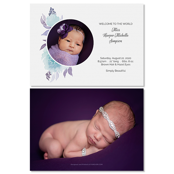 Sweet Floral Invite with Photo