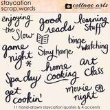Staycation Scrap.Words