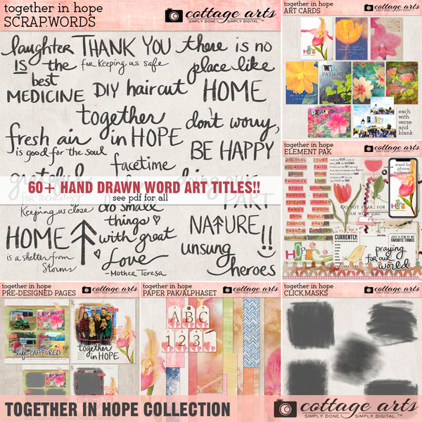 Together in Hope Collection Digital Art - Digital Scrapbooking Kits