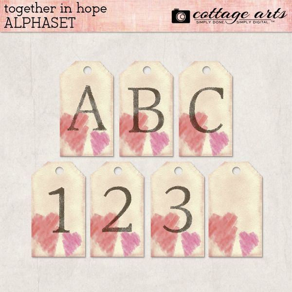 Together in Hope AlphaSet Digital Art - Digital Scrapbooking Kits