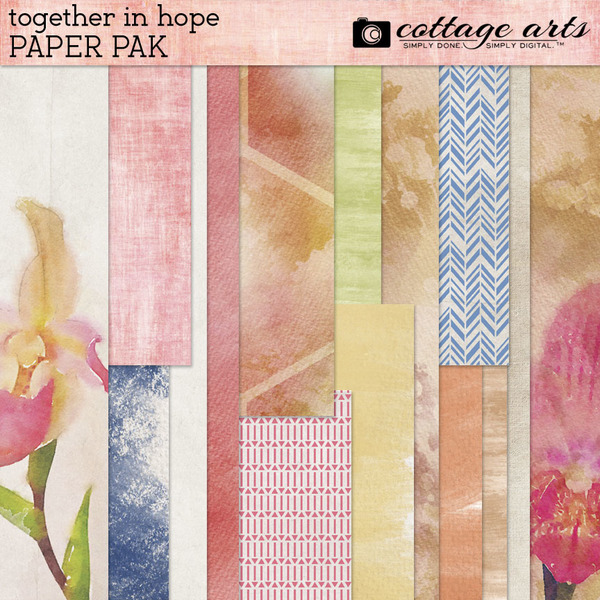 Together in Hope Paper Pak Digital Art - Digital Scrapbooking Kits