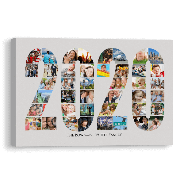 2020 Word Collage Canvas Canvas Print