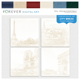 City Break - Paris -  Cityscape & Solid Papers