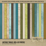 Vintage Travel Add-On Papers