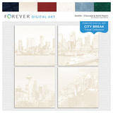 City Break - Seattle -  Cityscape & Solid Papers