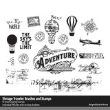 Vintage Traveler Brushes and Stamps