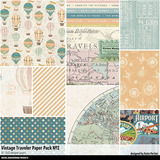 Vintage Traveler Scrapbooking Bundle 02