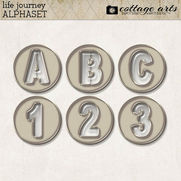 Life Journey AlphaSet Digital Art - Digital Scrapbooking Kits