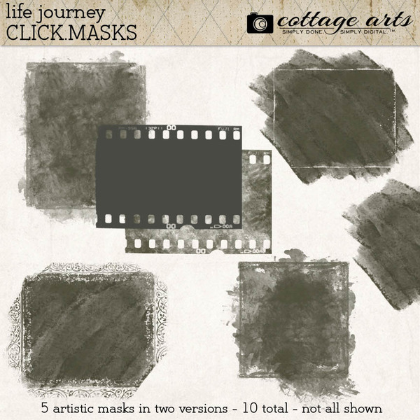 Life Journey Click.Masks Digital Art - Digital Scrapbooking Kits