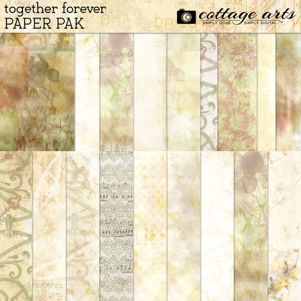 Together Forever Paper Pak Digital Art - Digital Scrapbooking Kits