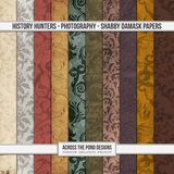 History Hunters - Photography- Shabby Damask Papers