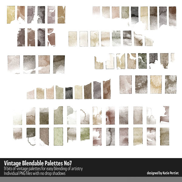 Vintage Blendable Palettes 07 Digital Art - Digital Scrapbooking Kits