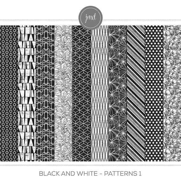 Black and White Patterns 1 Digital Art