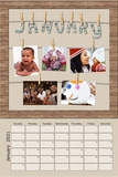 Hanging Around Pre-Designed Calendar 12x18