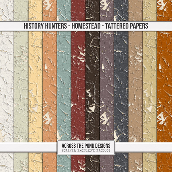 History Hunters - Homestead - Tattered Papers Digital Art - Digital Scrapbooking Kits