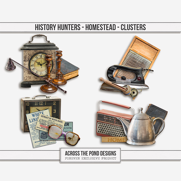 History Hunters - Homestead - Clusters Digital Art - Digital Scrapbooking Kits