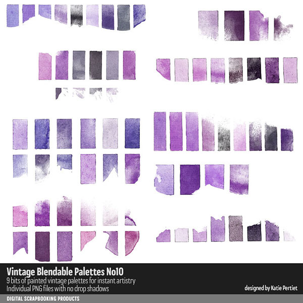 Vintage Blendable Palettes 10 Digital Art - Digital Scrapbooking Kits