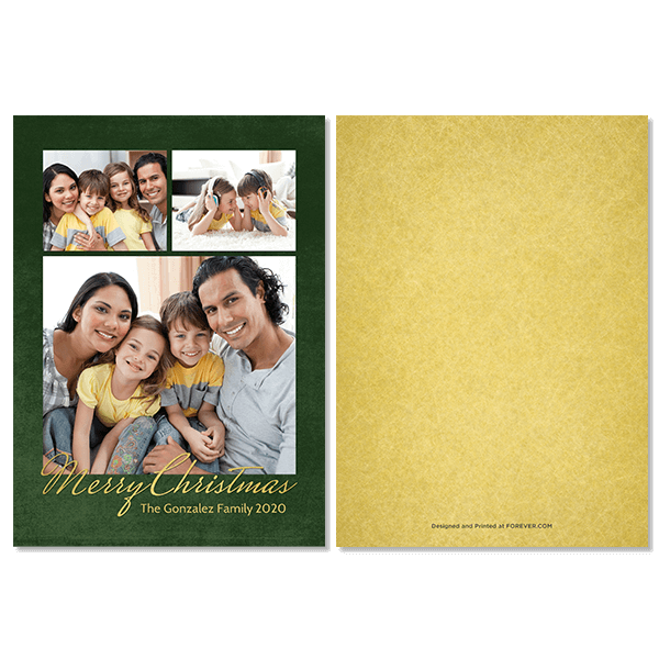 Green and Gold Christmas Card