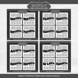 Family Portrait Templates - Family Members Mega Bundle