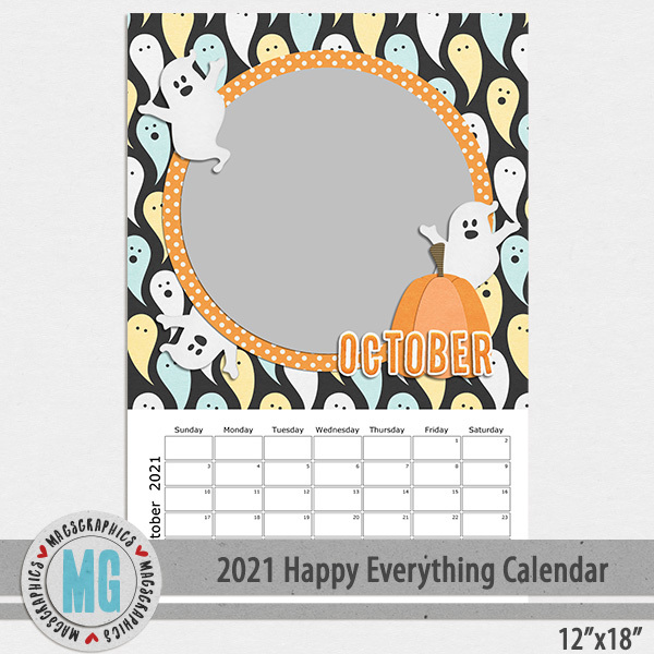 2021 12x18 Happy Everything Calendar Template Digital Art 2021 12x18 Happy Everything Calendar Template Digital Art